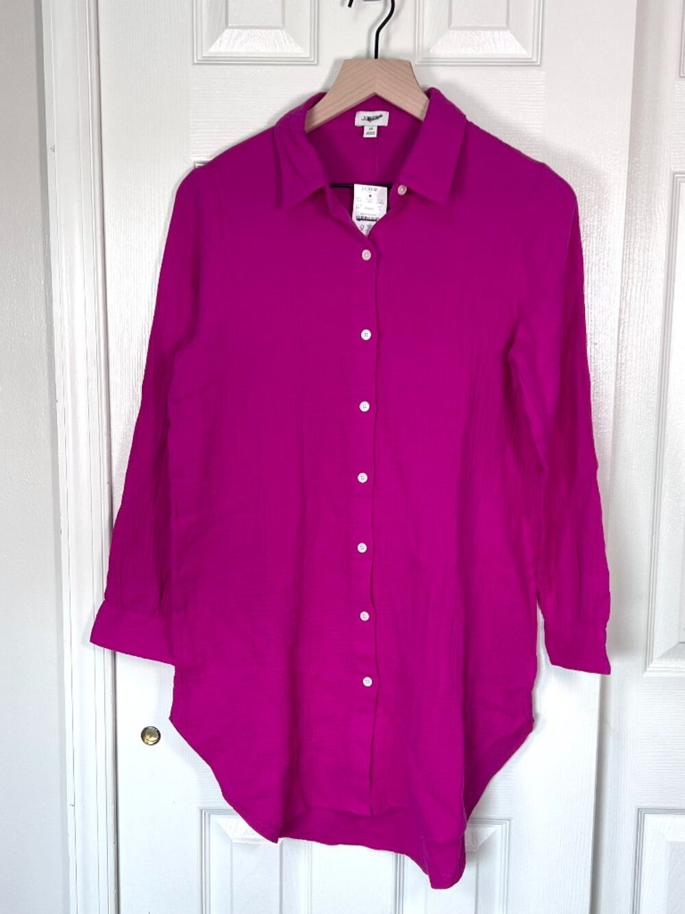 J.Crew Factory Pink Gauze Tunic Cover Up Size XS NWT